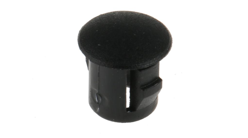 Bouchon obturateur, 6mm, Polyamide, Noir, Lot de 25 pièces